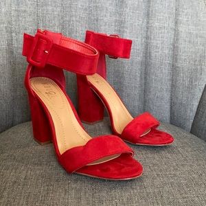 Rouge Helium by Rainbow red block heels